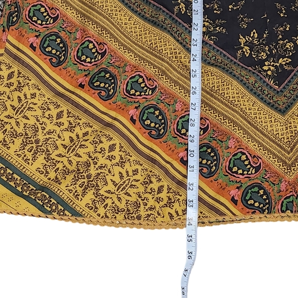 THE TERRITORY AHEAD Boho Cottage Floral Paisley Maxi Skirt Size 12 Art Festival - Picture 13 of 14